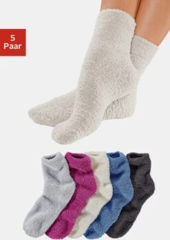 Lavana Kuschelsocken In Grau, Ecru, Pink, Blau, Anthrazit