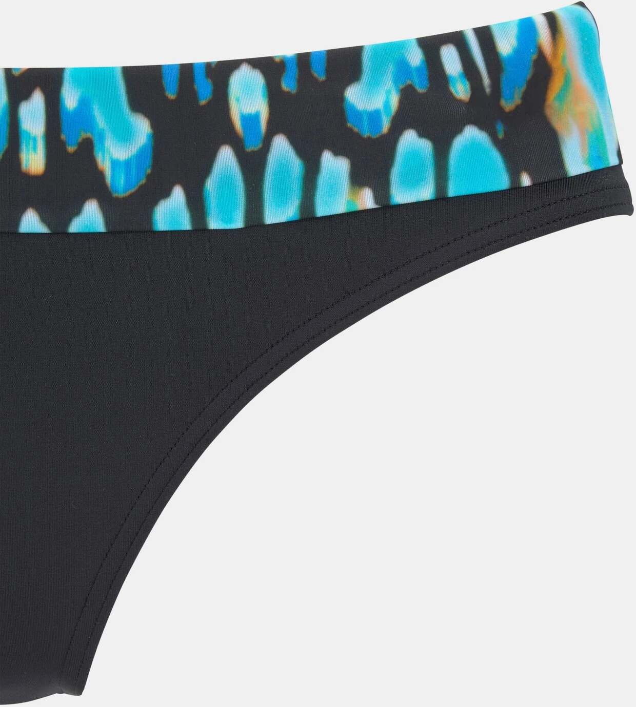 Petite Fleur Triangel-Bikini In Türkis-schwarz-bedruckt – Bild 3