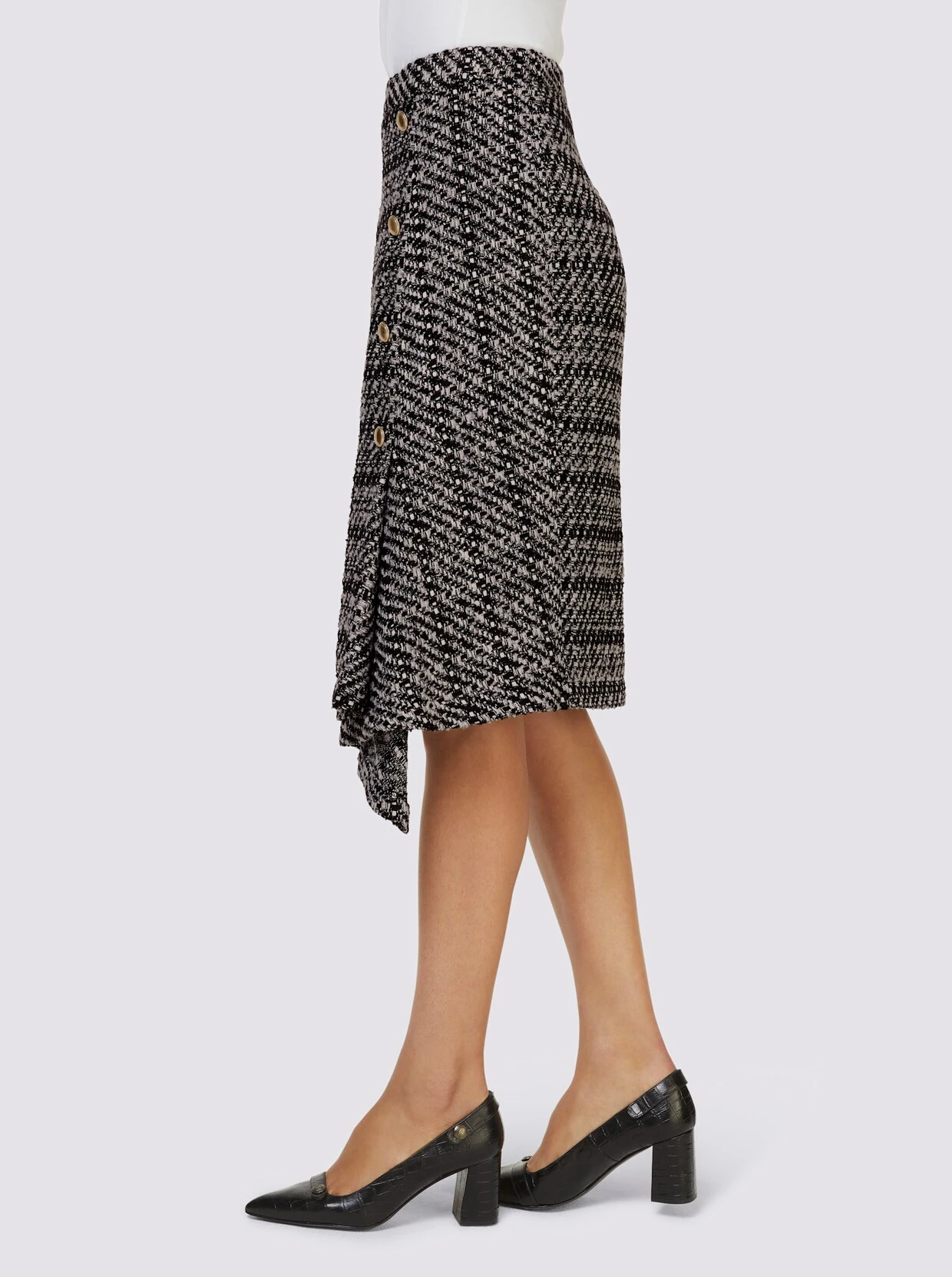 Heine Rock In Schwarz-ecru-gemustert – Bild 2