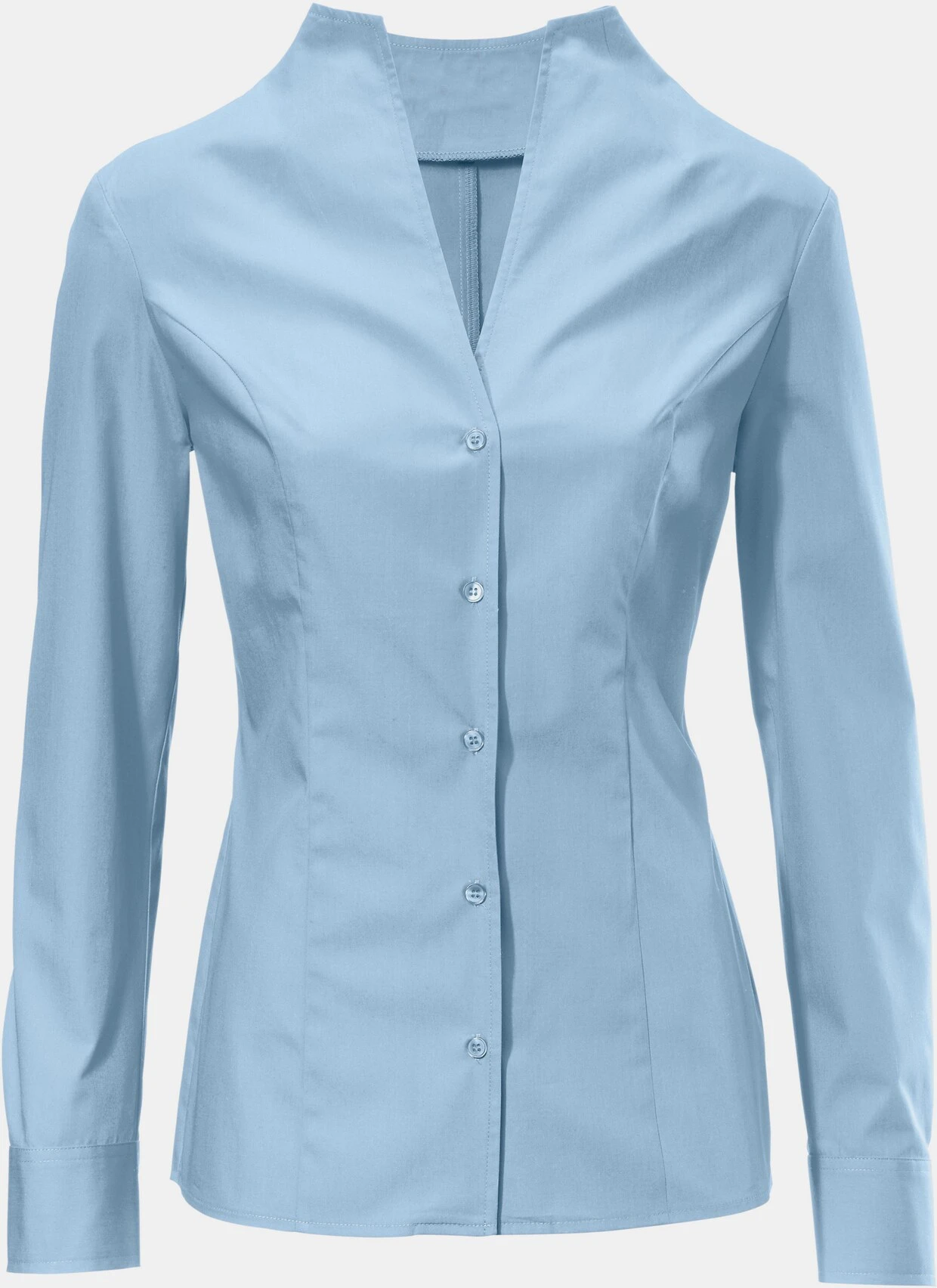 Heine Stehkragen-Bluse In Bleu