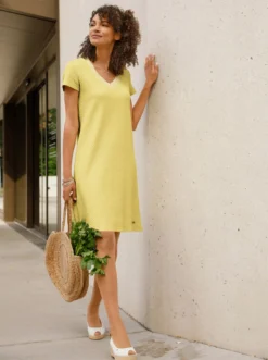 Strickkleid In Zitrone