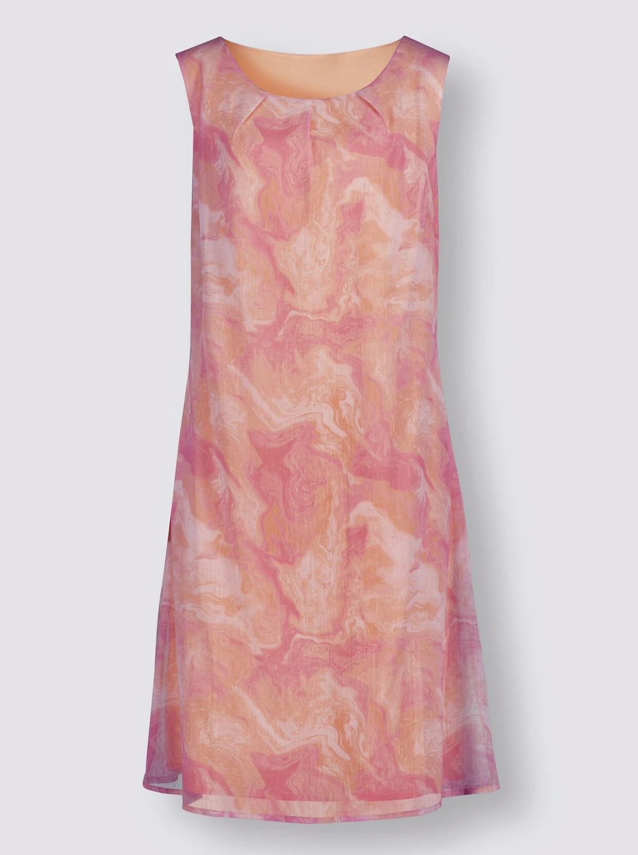 Kleid In Apricot-ecru-bedruckt – Bild 4