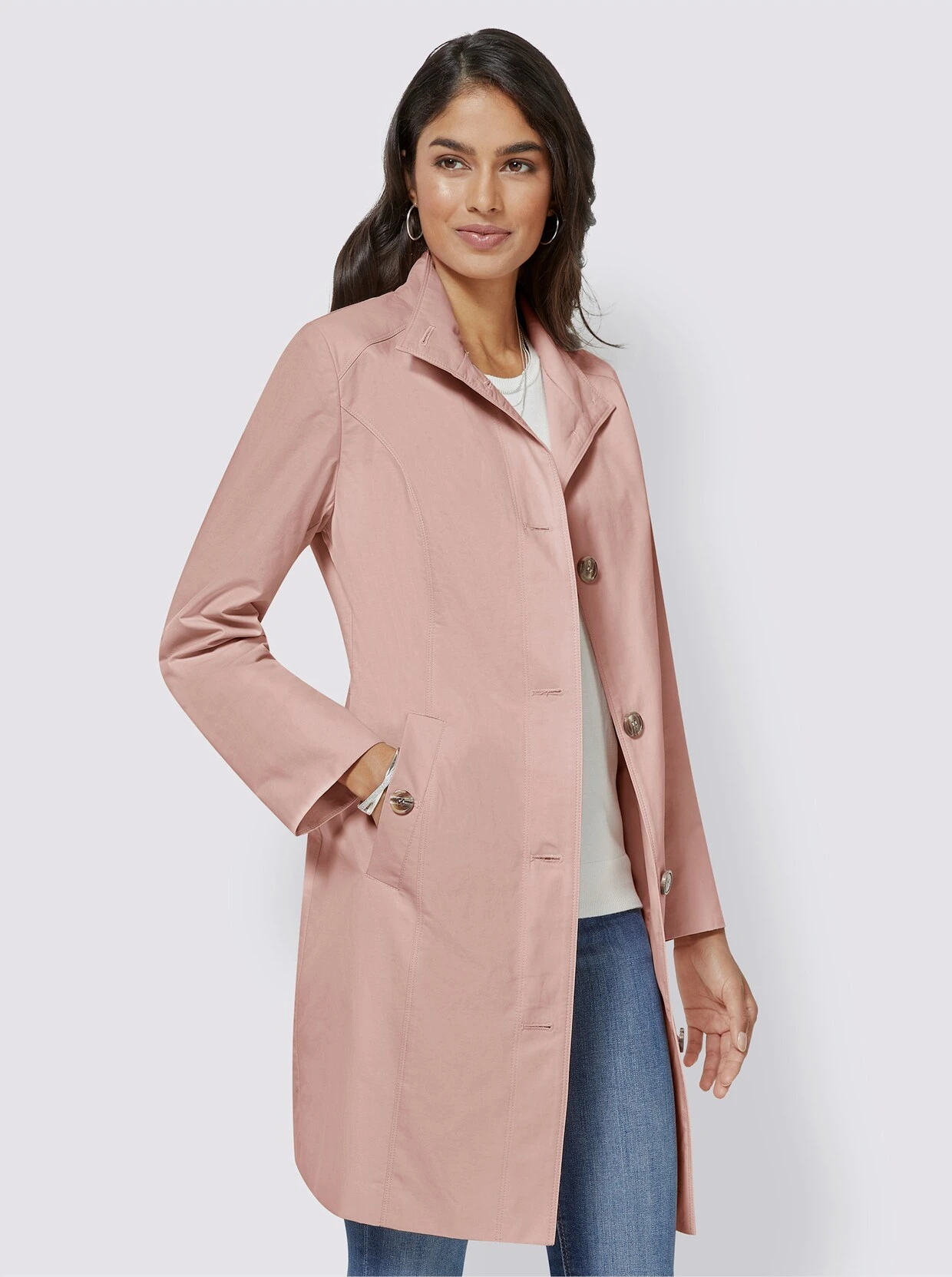 Trenchcoat In Rosé – Bild 2