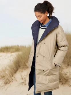 Heine Wende-Mantel In Marine-beige