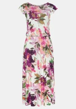 Beachtime Midikleid In Weiß Bedruckt