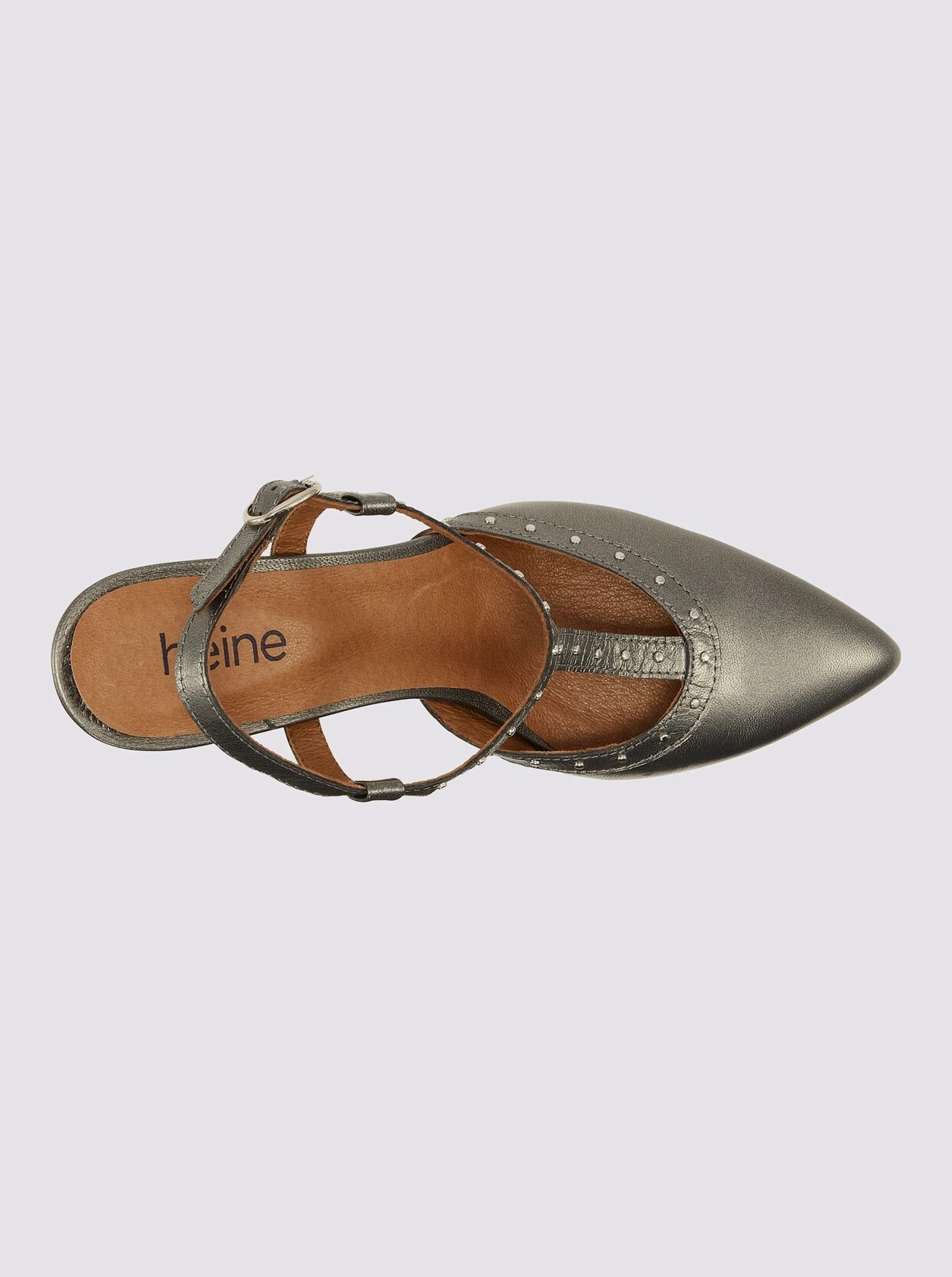 Heine Slingpumps In Grau-metallic – Bild 5
