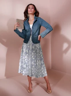 Jeans-Jacke In Blue-bleached