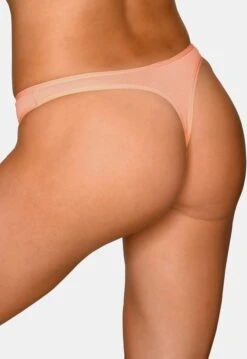 Petite Fleur String In Beige, Schwarz