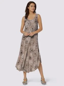 Druckkleid In Sesam-graphit-bedruckt