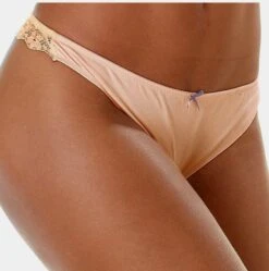 Petite Fleur String In Blau+mandarine+weiß