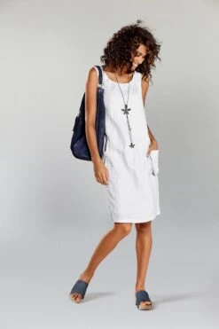 Heine Leinenkleid In Weiß