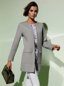 Jersey-Blazer In Grau