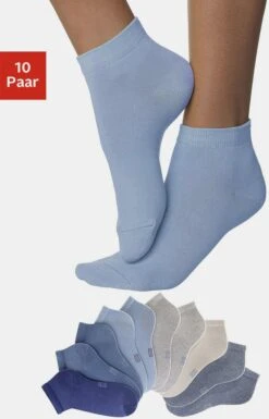 H.I.S Kurzsocken In Jeans, Hellblau, Blau, Grau, Weiß