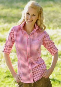 OS-Trachten Trachtenbluse In Rot