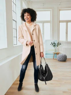 Heine Mantel In Elfenbein