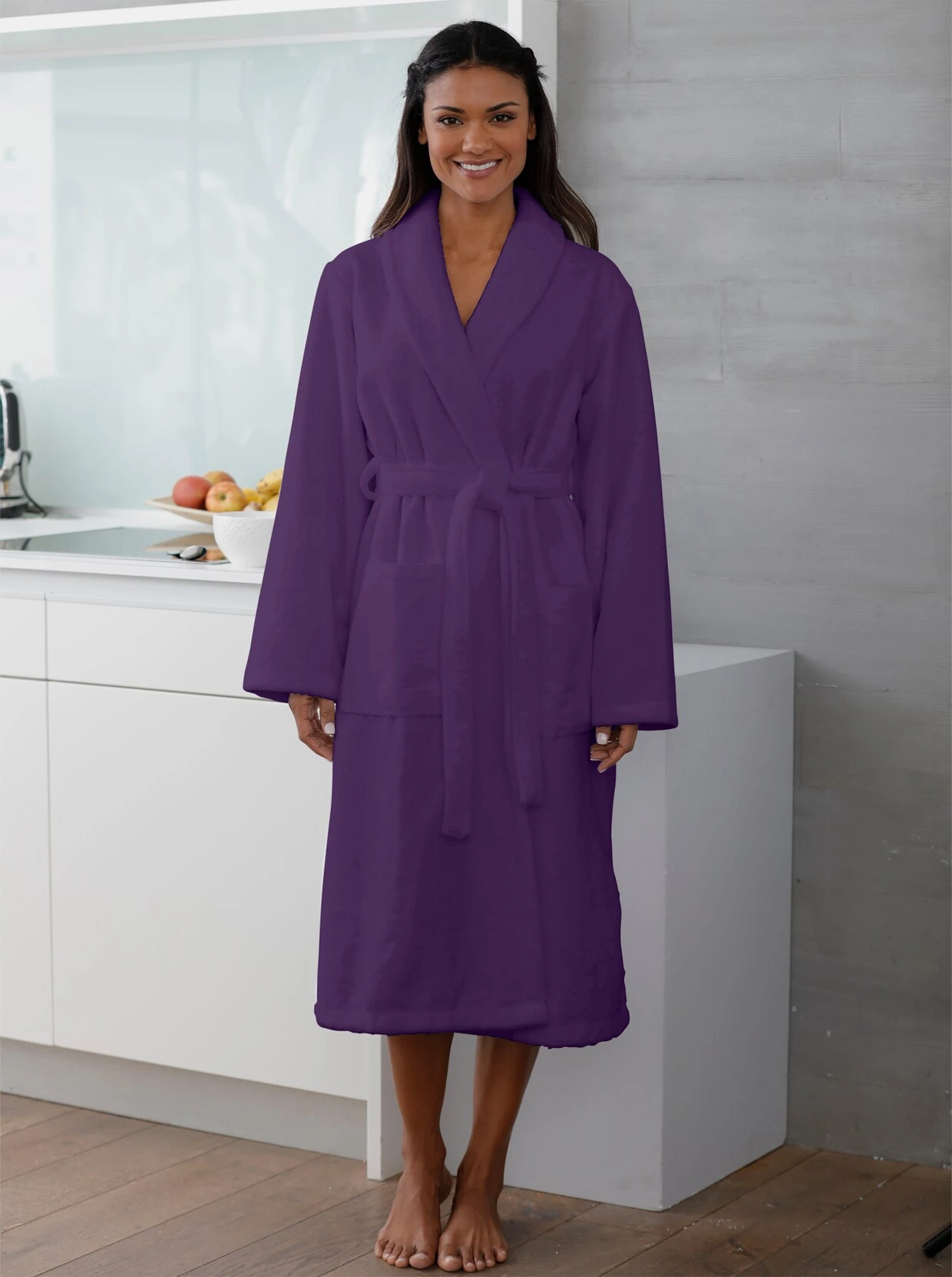 Plantier Bademantel In Lila