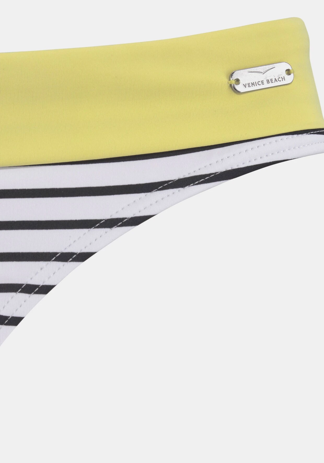 Venice Beach Bikini-Hose In Schwarz-weiß-limette – Bild 4