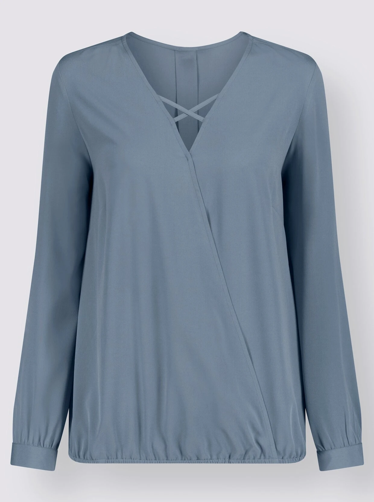 Schlupfbluse In Rauchblau – Bild 4