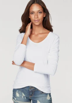 Vivance Langarmshirt In Weiß