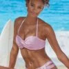 S.Oliver Bügel-Bandeau-Bikini In Rosé-weiß