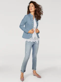 Heine Jersey-Blazer In Rauchblau