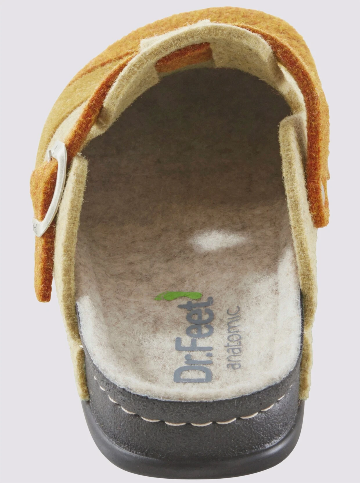 Dr. Feet Hausschuh In Gelb-gestreift – Bild 4