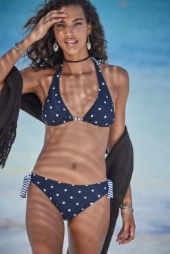 S.Oliver Triangel-Bikini-Top In Marine-weiß