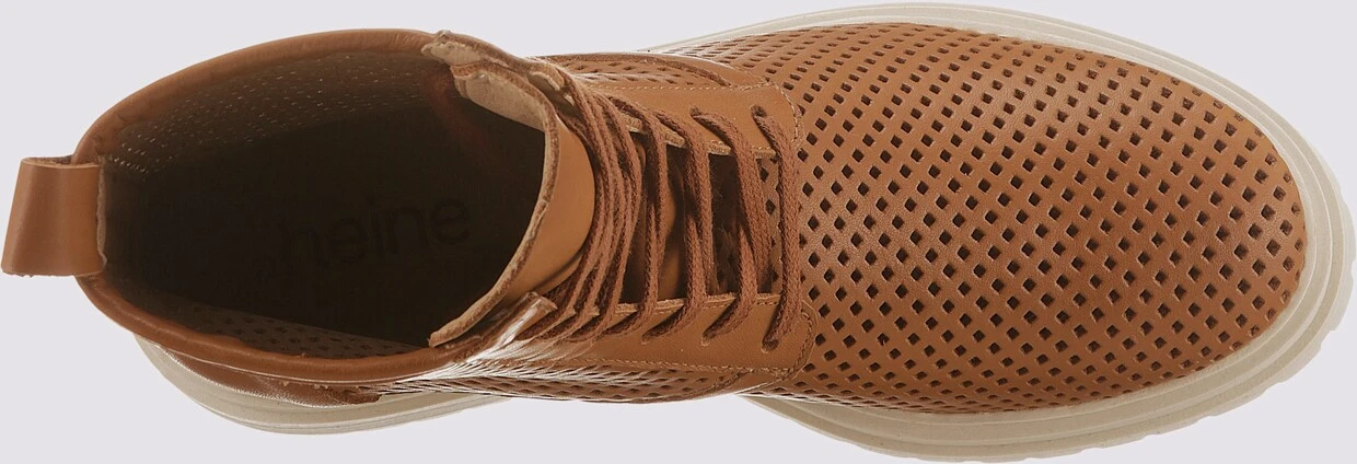 Heine Schnürstiefelette In Cognac – Bild 5