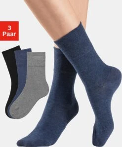 H.I.S Socken In 1x Jeans, 1x Schwarz, 1x Grau-meliert
