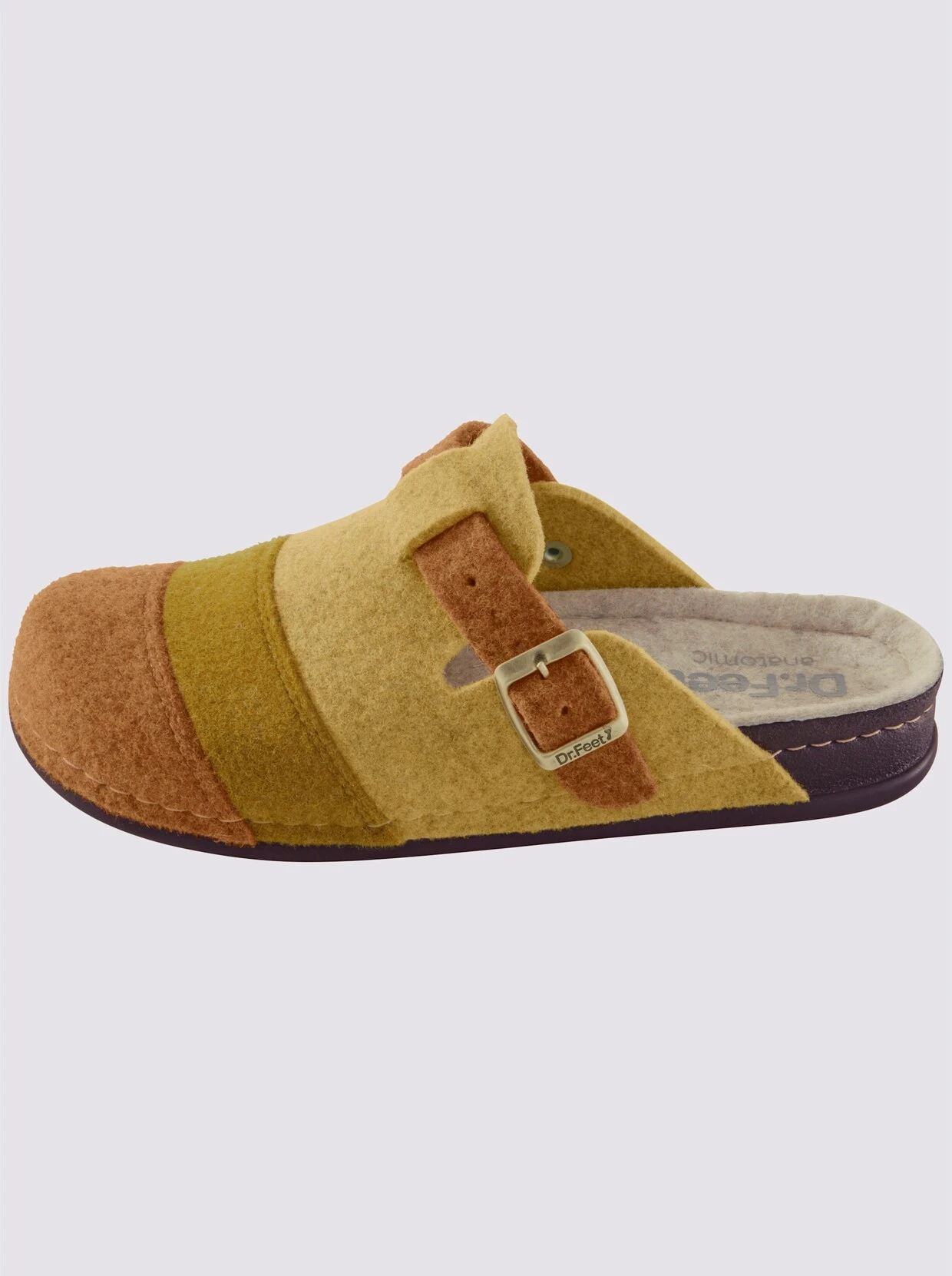 Dr. Feet Hausschuh In Gelb-gestreift