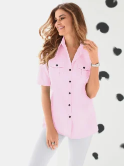Hemdbluse In Rosé