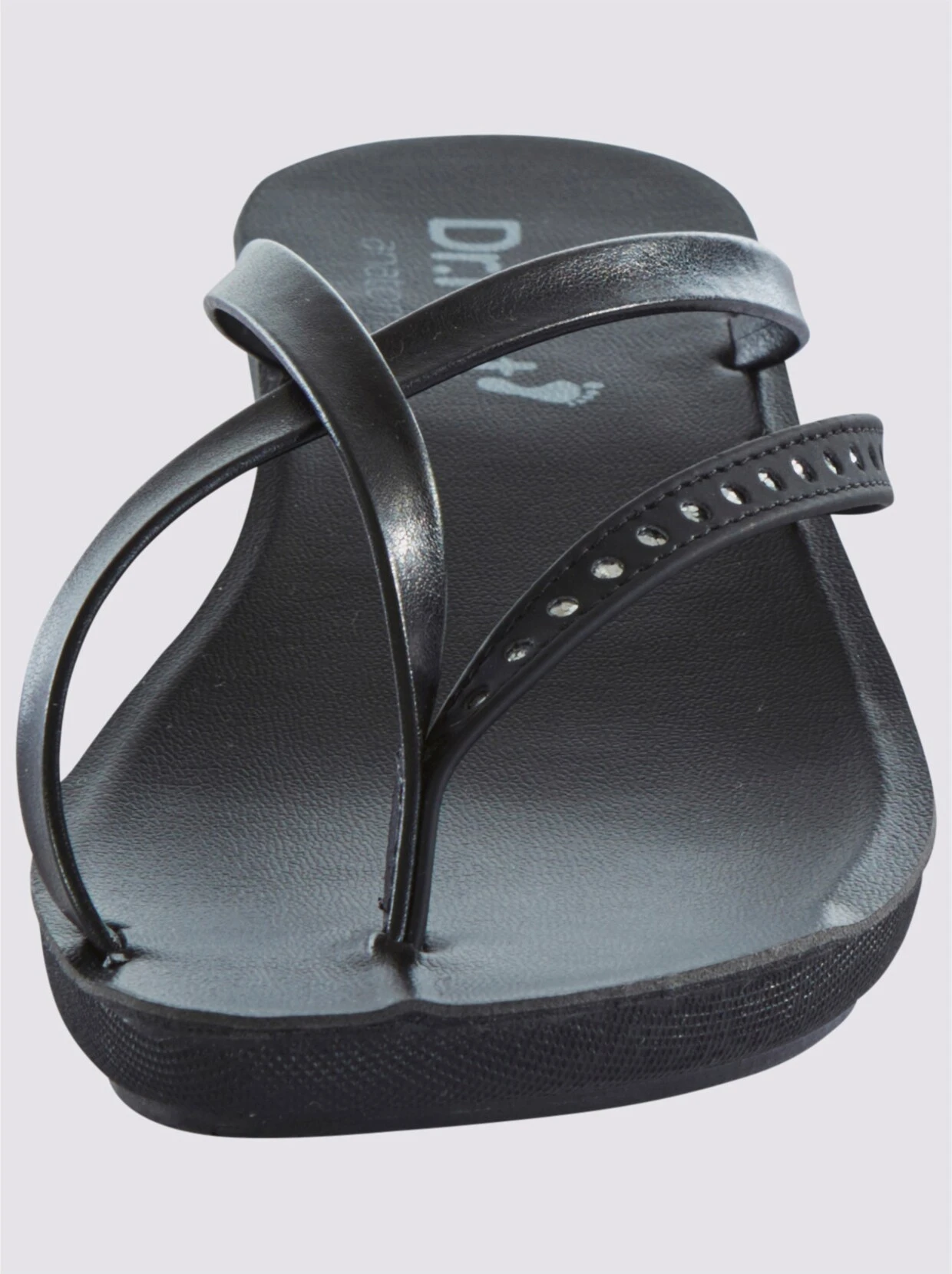 Dr. Feet Badepantolette In Schwarz – Bild 2