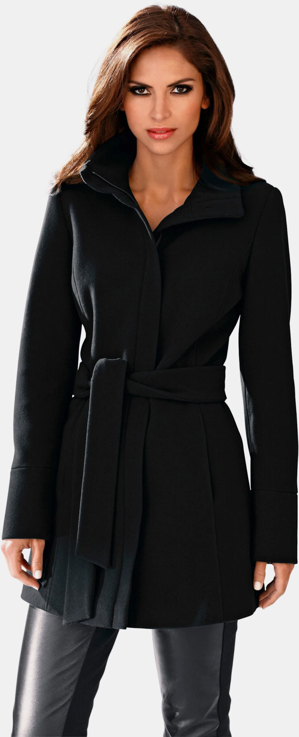 Heine Woll-Jacke In Schwarz – Bild 2