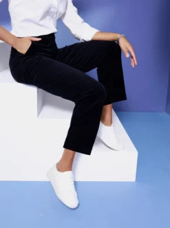 Stehmann Comfort Line Baumwoll-Modal-Cordhose In Marine