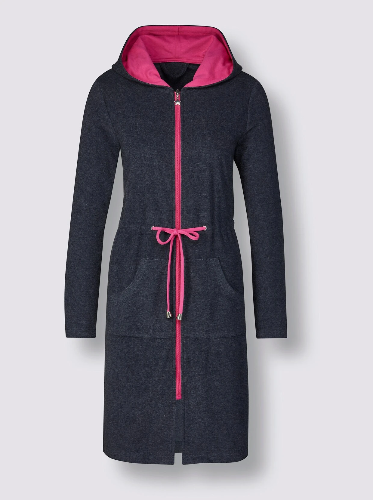 Feel Good Bademantel In Blau-meliert – Bild 4