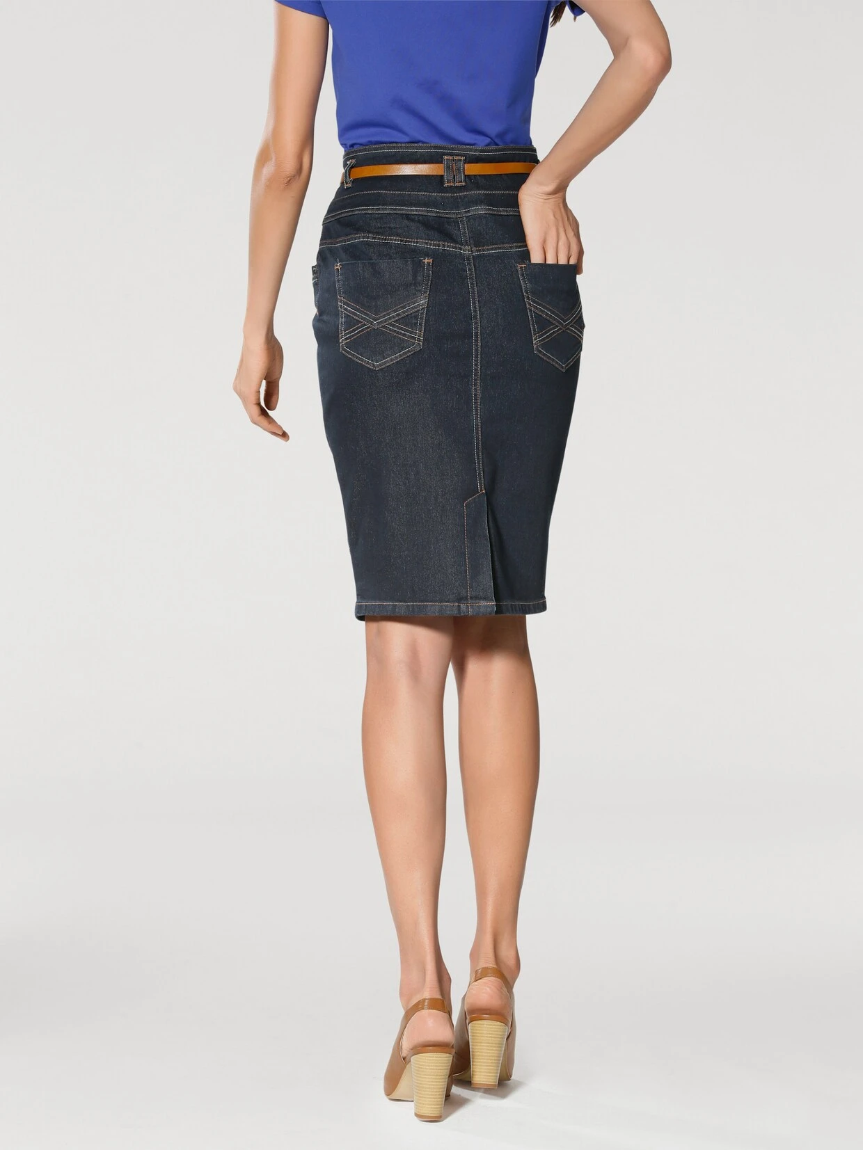 Heine Jeans-Rock In Dark Denim – Bild 2