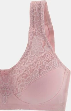 Petite Fleur Entlastungs-BH In Rosé+weiß