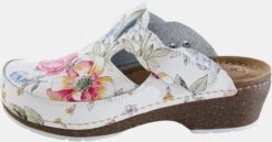 Dr. Feet Clogs In Weiß-rot