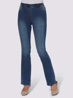 Bootcut-Jeans In Blue-stone-washed