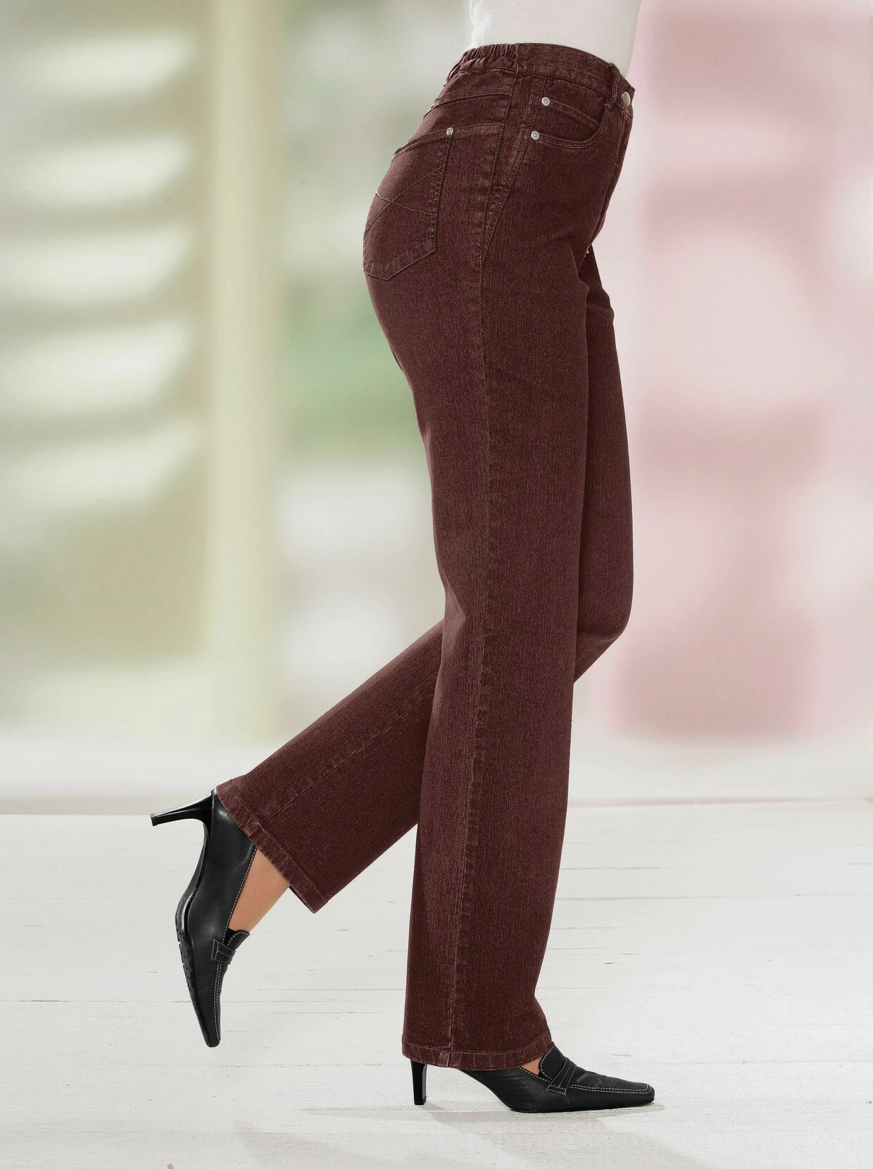 5-Pocket-Jeans In Schokobraun