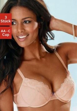 Petite Fleur Push-up-BH In Lavendel+mandarine+weiß