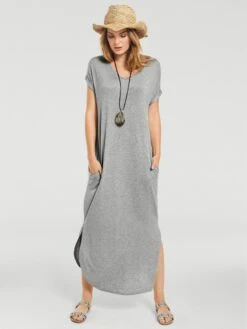 Heine Shirtkleid In Grau-melange