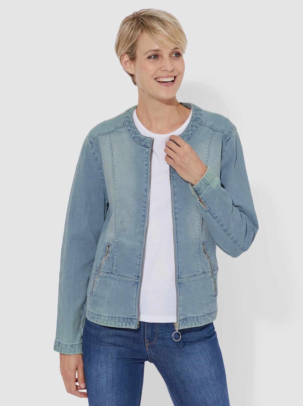 Blazer In Blue-bleached