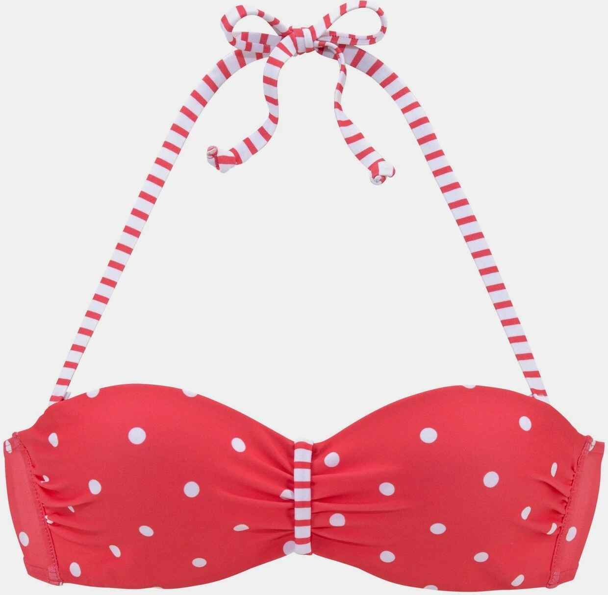 S.Oliver Bügel-Bandeau-Bikini-Top In Rot-weiß – Bild 2