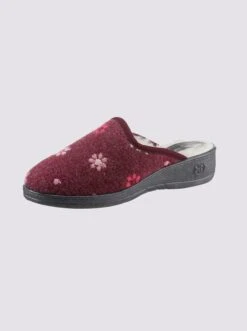 Landgraf Pantoffel In Bordeaux-geblümt