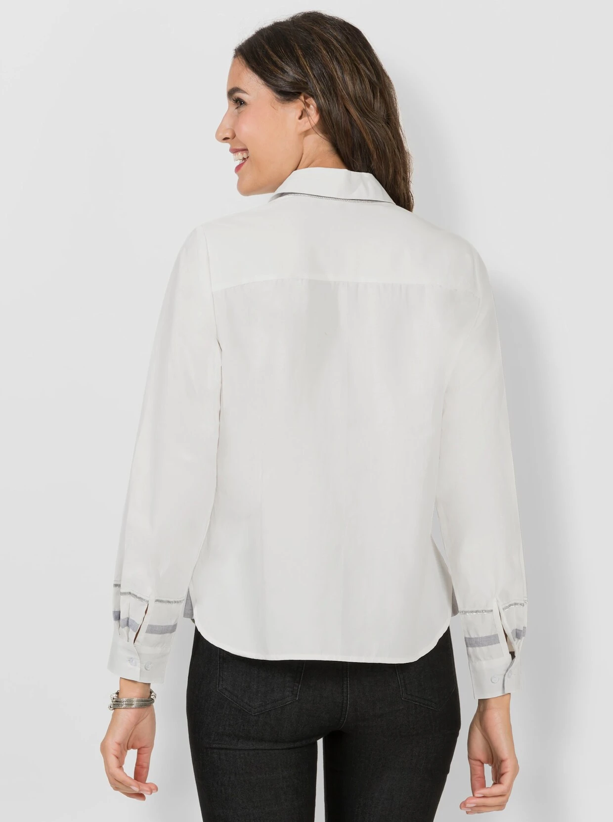 Schlupfbluse In Ecru – Bild 3