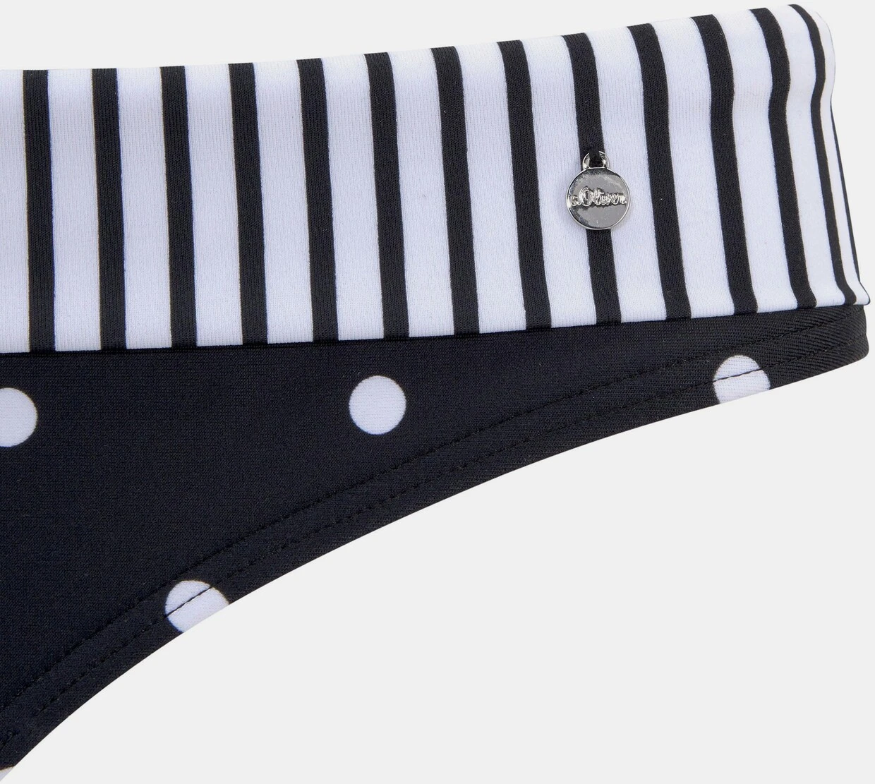 S.Oliver Bikini-Hose In Schwarz-weiß – Bild 3