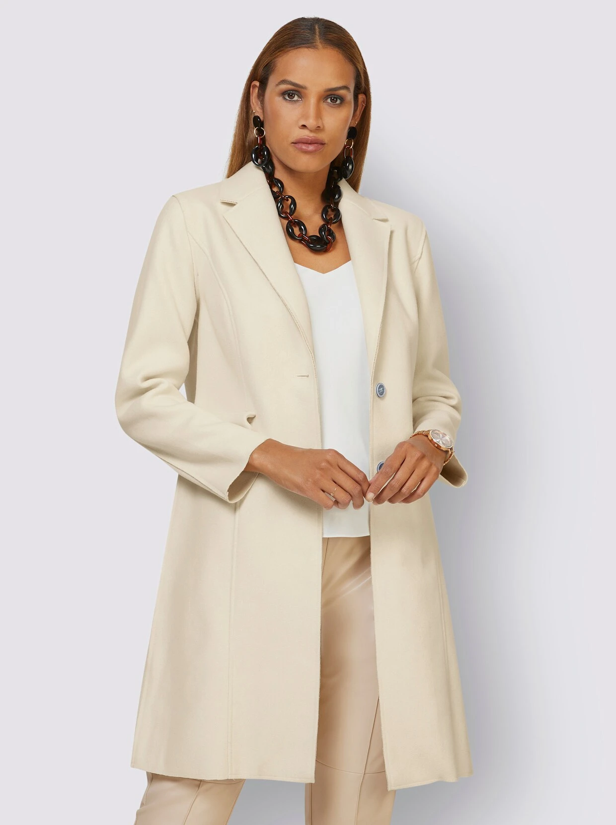 Mantel In Champagner-meliert – Bild 2