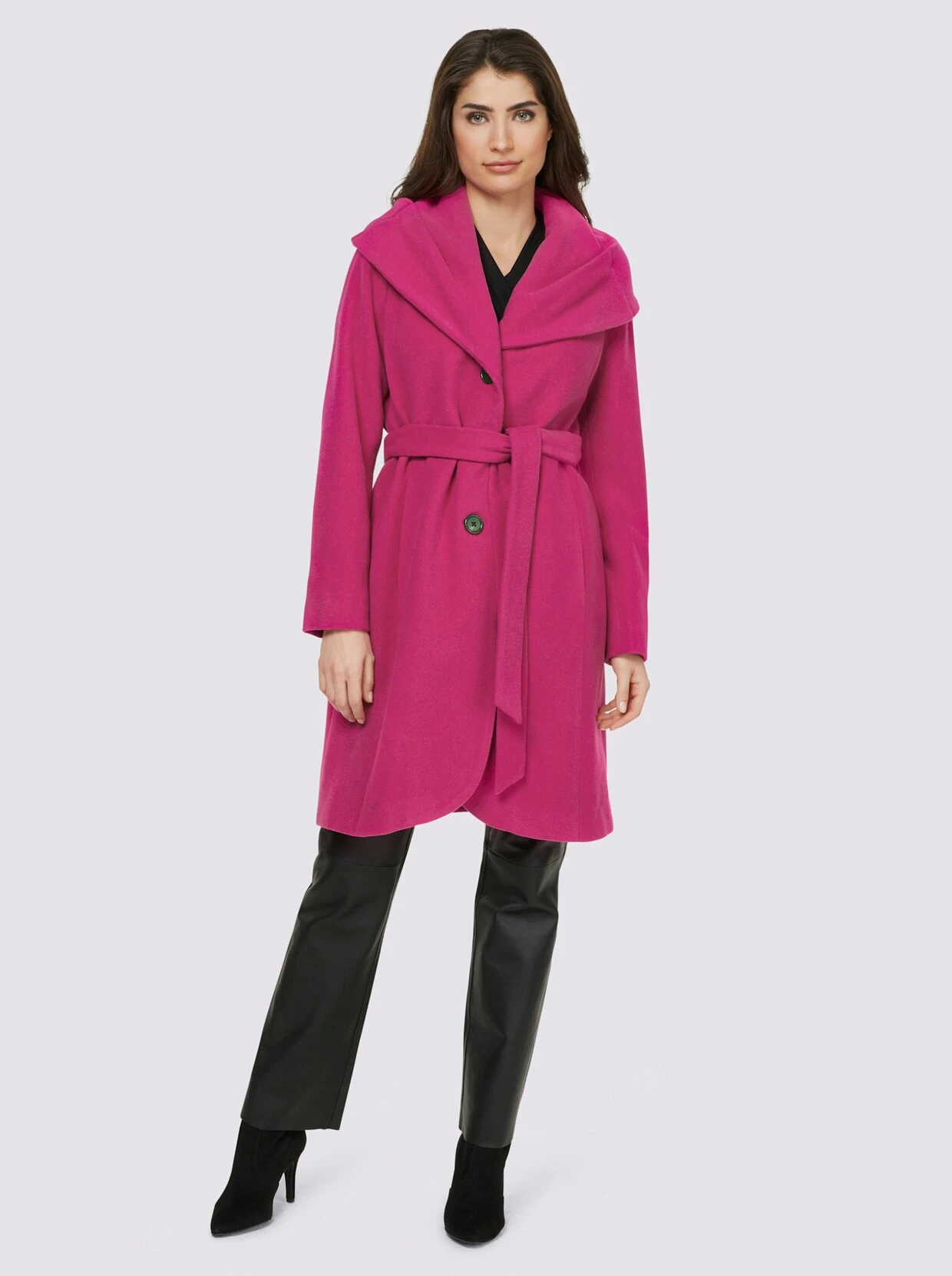 Heine Mantel In Magenta – Bild 2