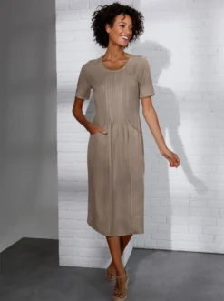 Creation L Premium Lyocell-Kleid In Sesam